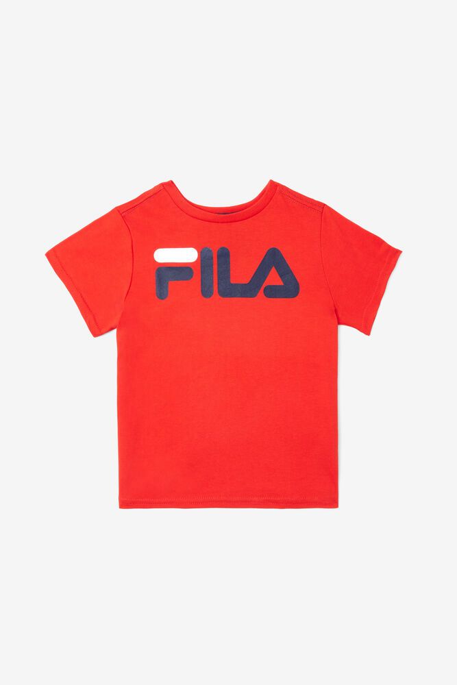 Fila T-Shirt Børn Rød Logo GOT-486729